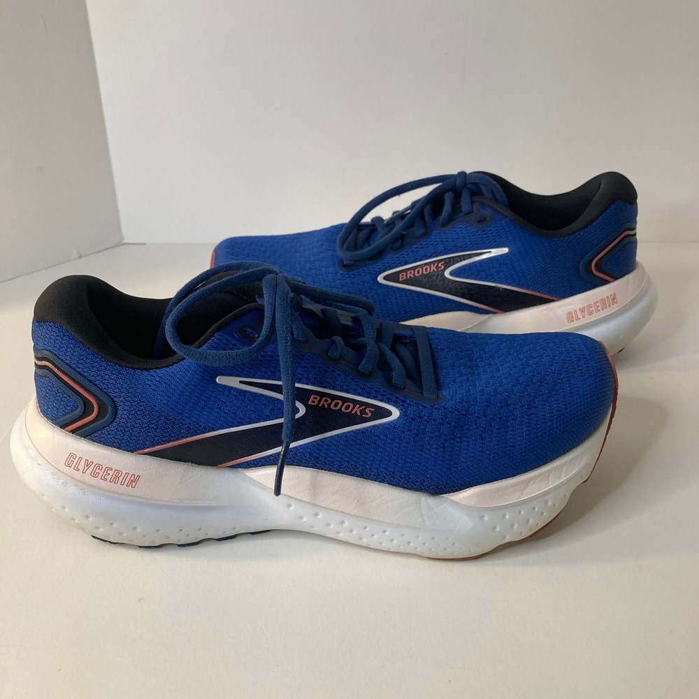 Womens Brooks Glycerin 21 Running Shoes Sneakers Blue Pink 7.5